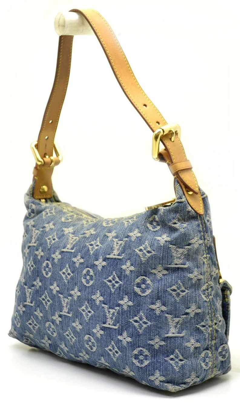 Louis Vuitton Bag Monogram Semi One Baggy Denim Shoulder Blue